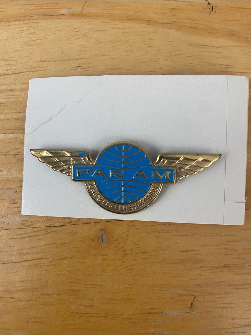 Vintage Pan Am Winged Logo ‘Junior Clipper Stewardess’ Pin